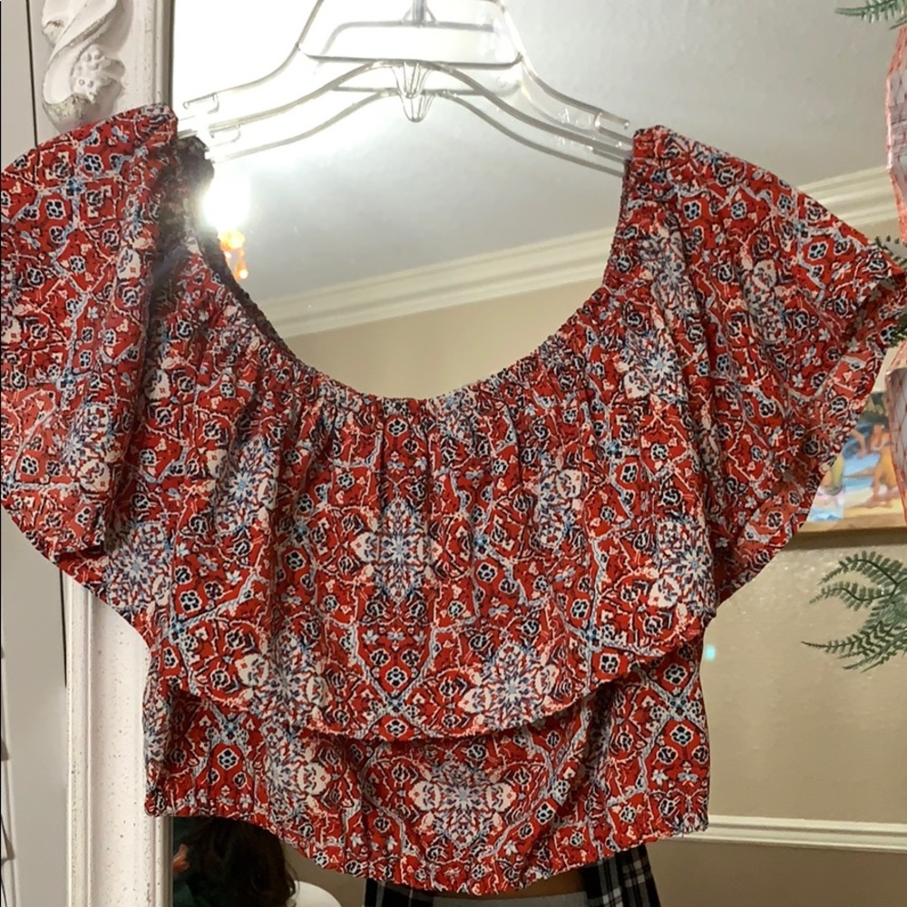 Off the shoulder crop top